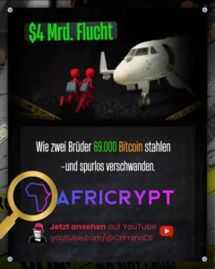 AfriCrypt Betrug: Zwei Brüder stehlen 69.000 Bitcoin – und verschwinden spurlos